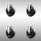 Service Caster 5 Inch 316SS Soft Rubber Wheel Swivel Bolt Hole Caster Set SCC-SS316BH20S514-SRS-4 - alternate 1